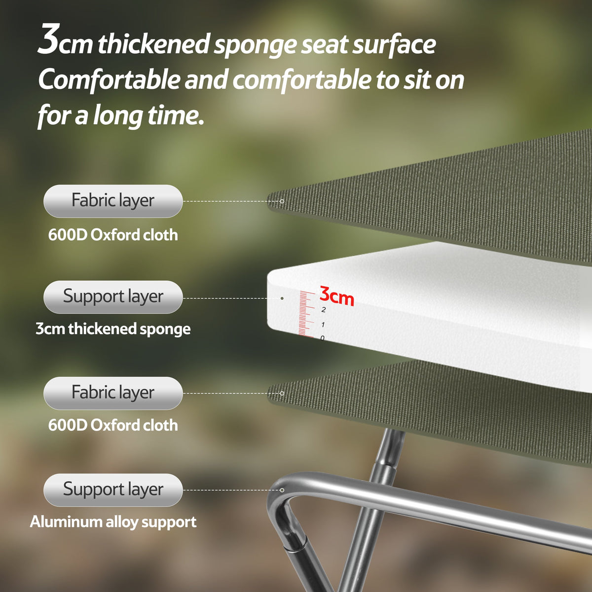 PeakLite™ XL01 Ultralight Folding Camping Stool