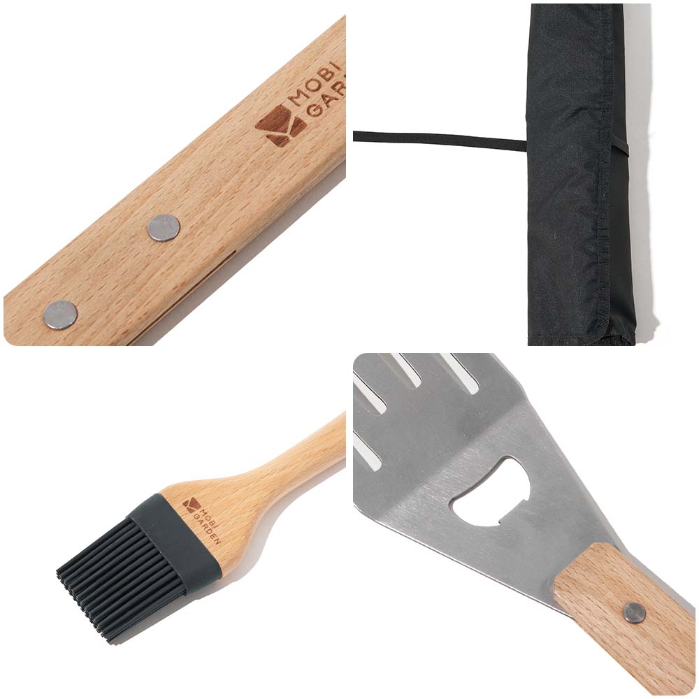 Mobi Garden Four Pieces Barbecue Tool Set