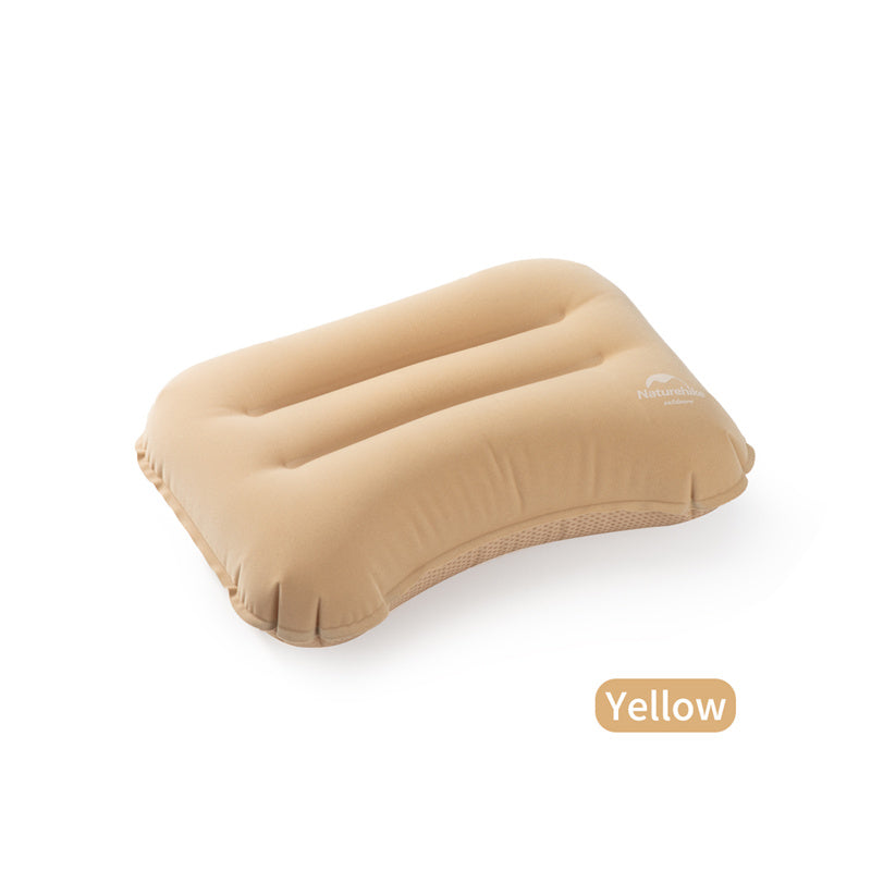 Soft TPU Flocked Inflatable Camping Pillow
