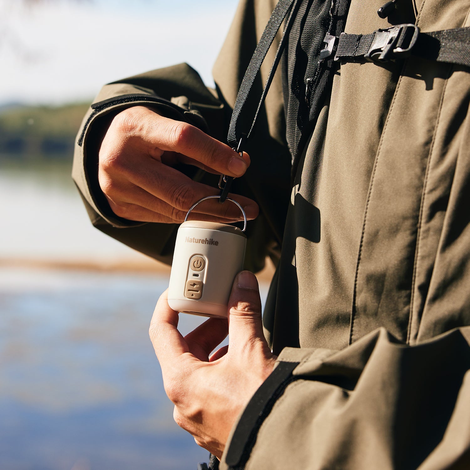 Naturehike Ultralight Mini Air Pump with Camping Light