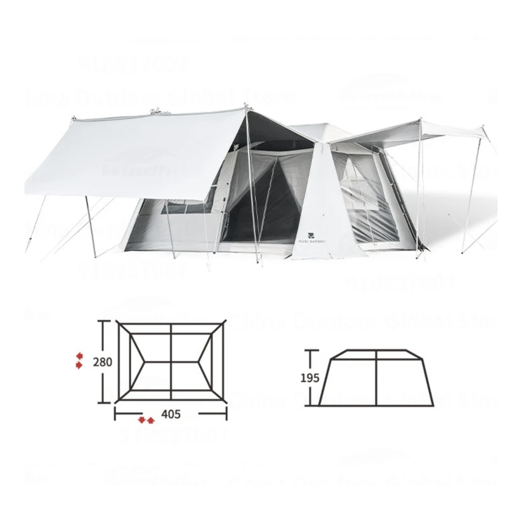 Mobi Garden Holiday Mountain Residence 10.9 Tent (Black Coated)