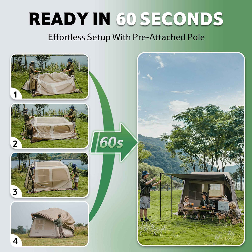 Village™ 6.0 4-Person Instant Cabin Tent