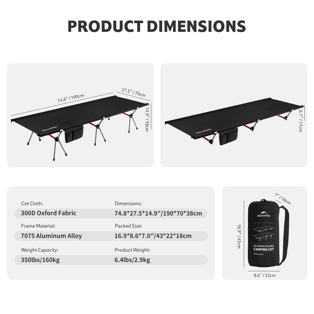ArmyWild™ XJC04 Folding Camping Cot