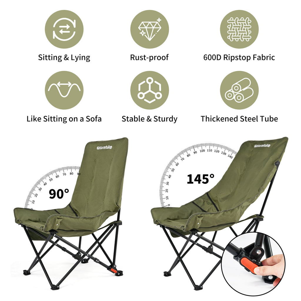 Naturehike Sea Star 001 Push-Up High Back Cotton-Filled Moon Chair Single (2026)