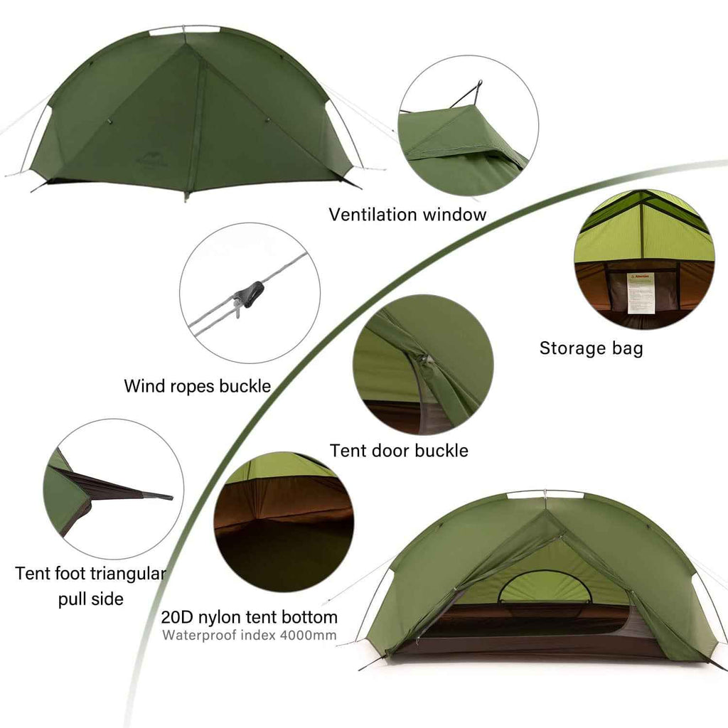 Tagar™ 1-Person Ultralight Backpacking Tent