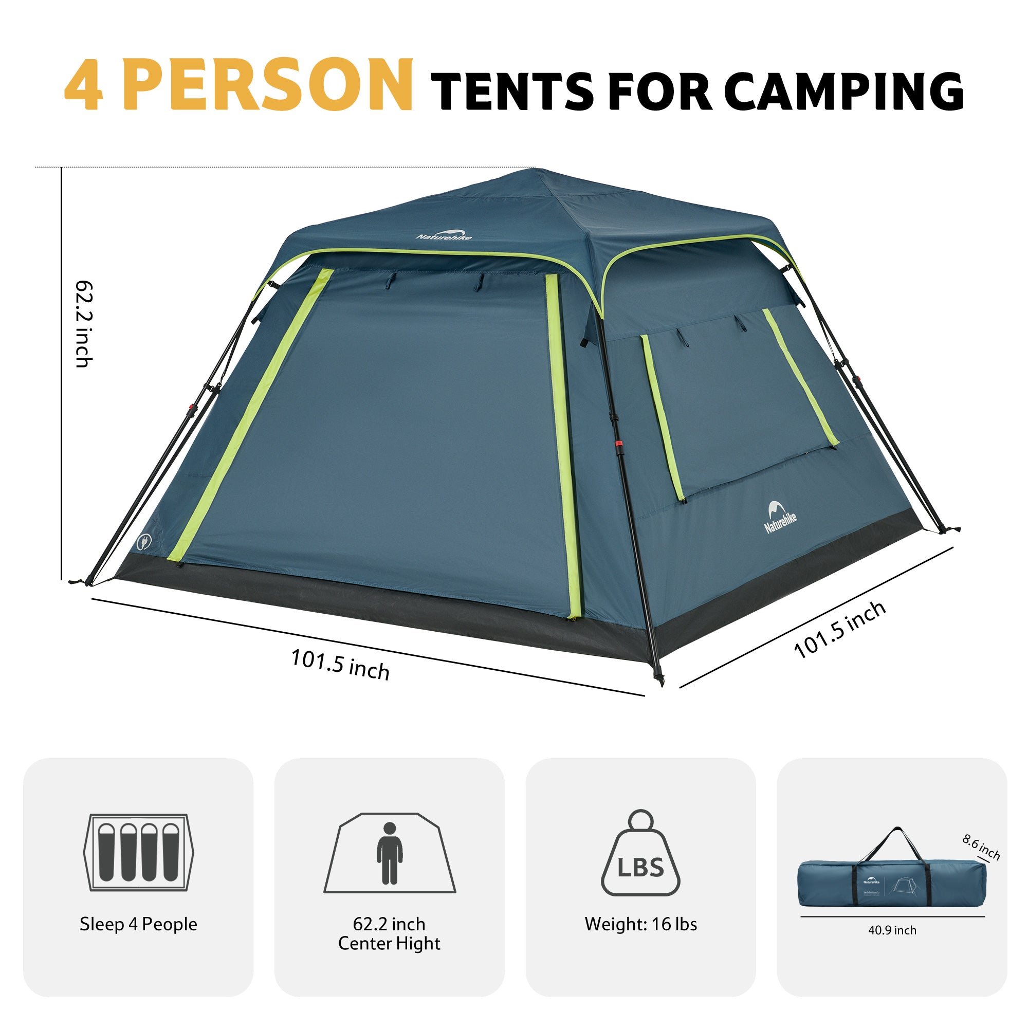 Cape™ Lite 4-Person Instant Cabin Tent