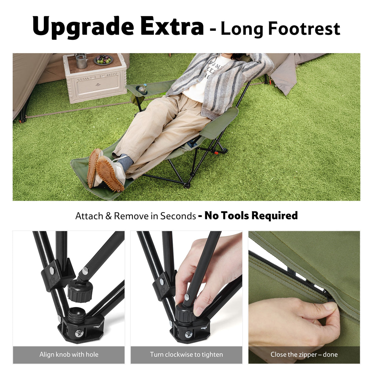 SeaStar™ High-Back Camping Chair with Footrest