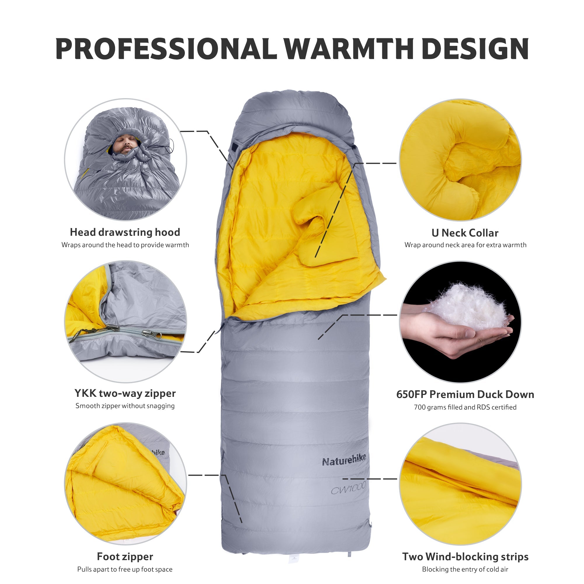 CW™1000 Down Ultralight Sleeping Bag 12°F / -11.1°C