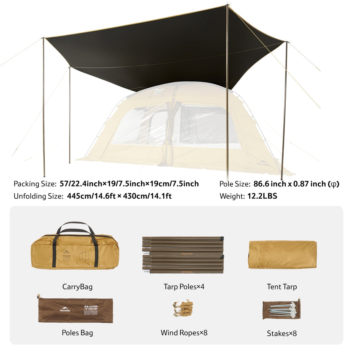 Naturehike Dune™ 10.9 Pro 4-Person Hot Tent (2026)