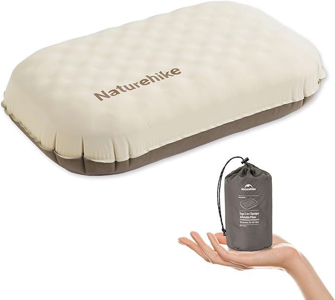 YuGu™ Hybrid Foam-Inflatable Camping Pillow
