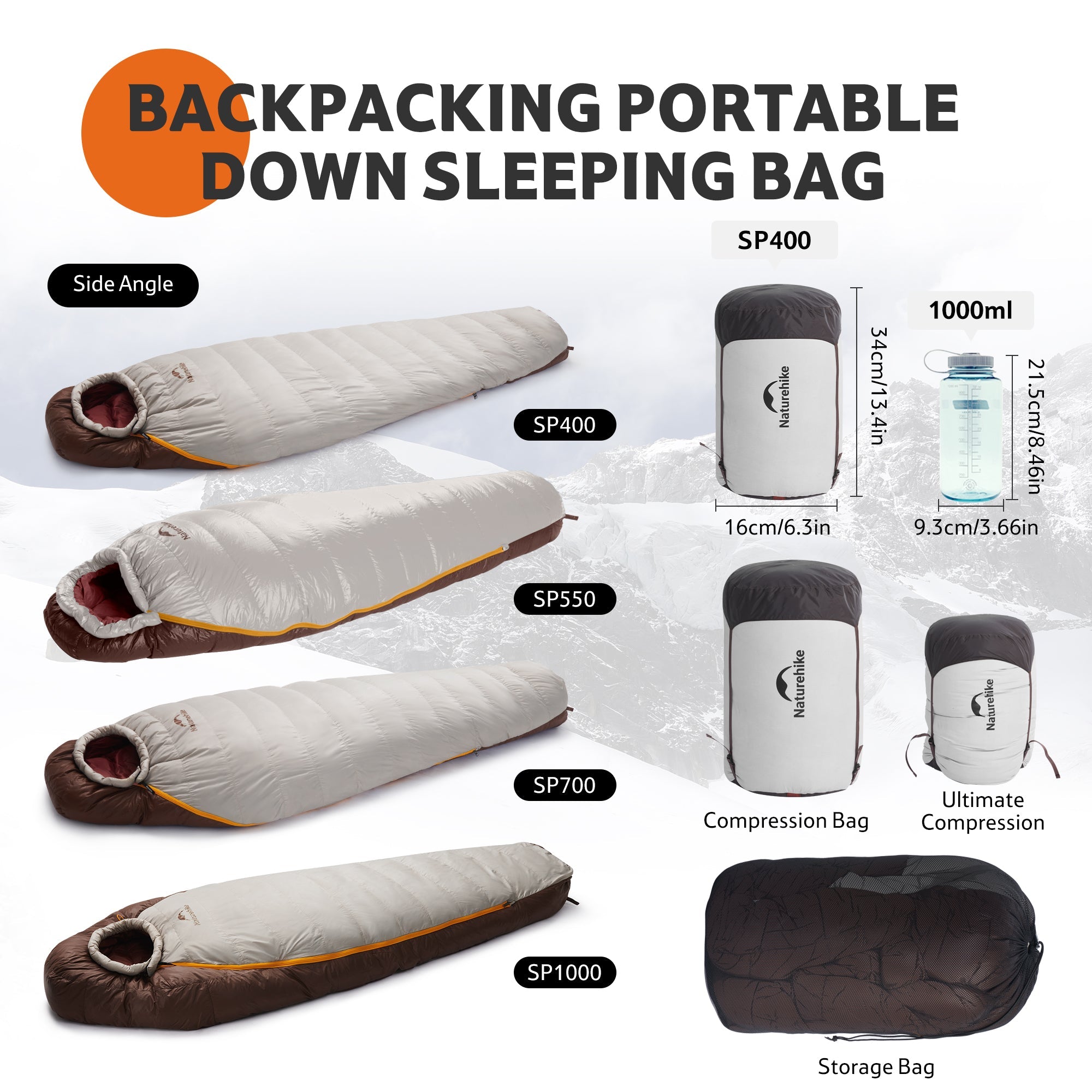 Snowbird™ SP550 Down Mummy Sleeping Bag 29.3°F / -1.5°C