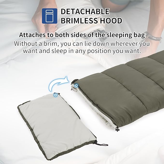 Naturehike LD350 4 Season Spliceable Camping Sleeping Bag for Adults & Kids