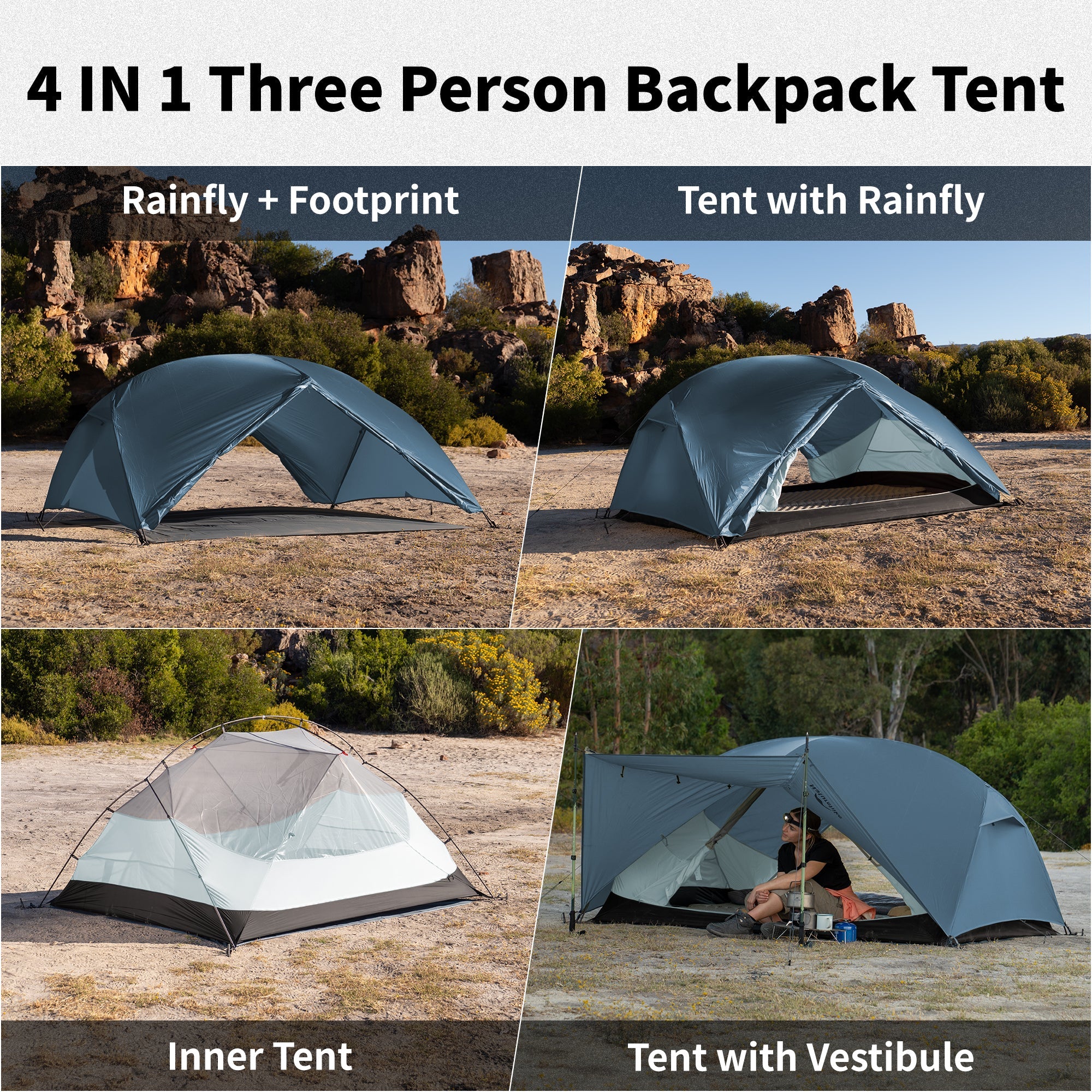 Mongar™ BASE 3-Person Backpacking Tent