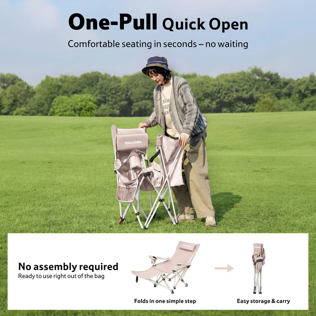 SeaStar™ High-Back Camping Chair with Footrest