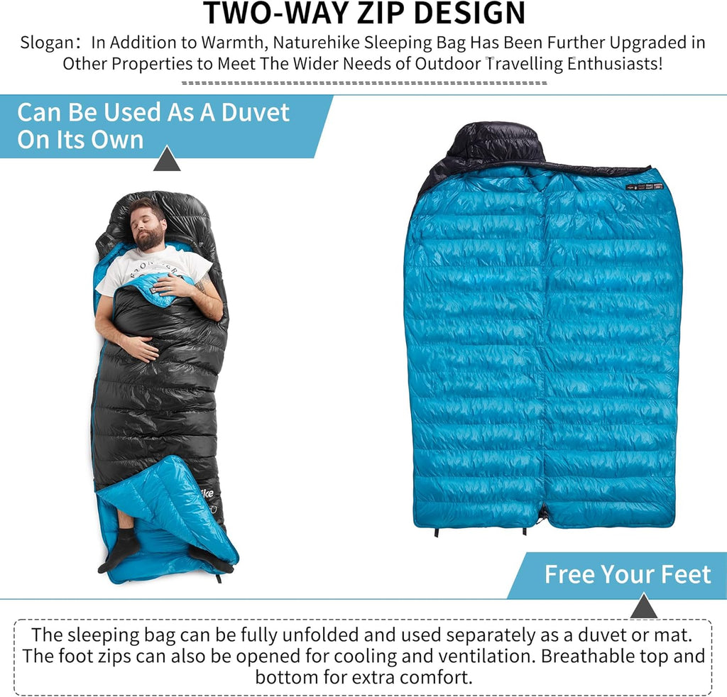 Naturehike Cicada Wing CW400 Square Down Sleeping Bag (2026)