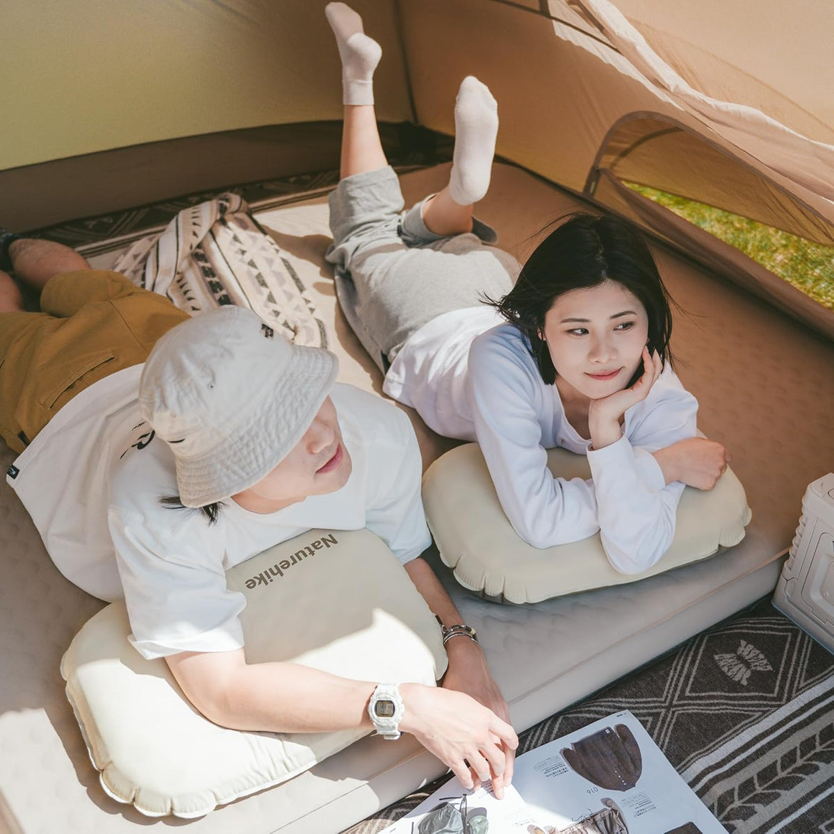YuGu™ Hybrid Foam-Inflatable Camping Pillow