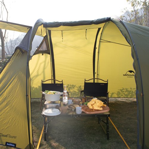 Naturehike Folding Camping Table, Portable Tables with Adjustable Legs, 20.87×15.75×9.05 Inch Foldable Camp Pinic Tables with Carry Bag for Outdoor Camping, BBQ, Travel - Small Retro