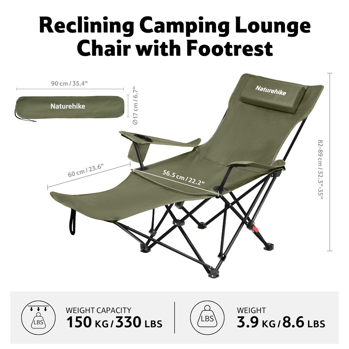 SeaStar™ High-Back Camping Chair with Footrest