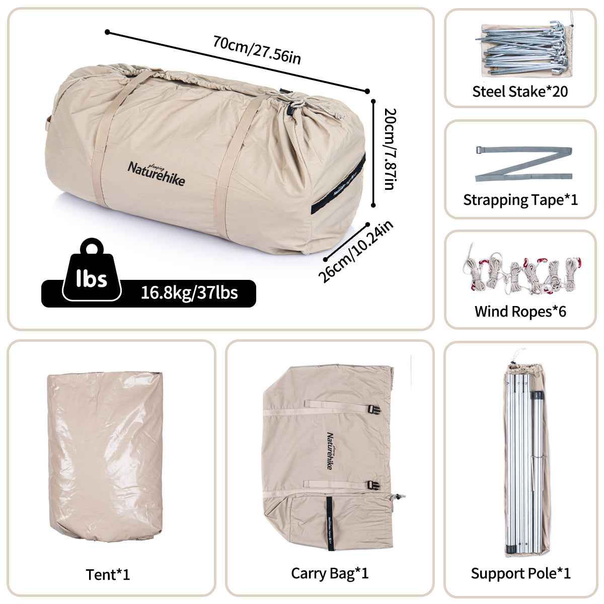Brighten 6.4 2 Person Glamping Tent