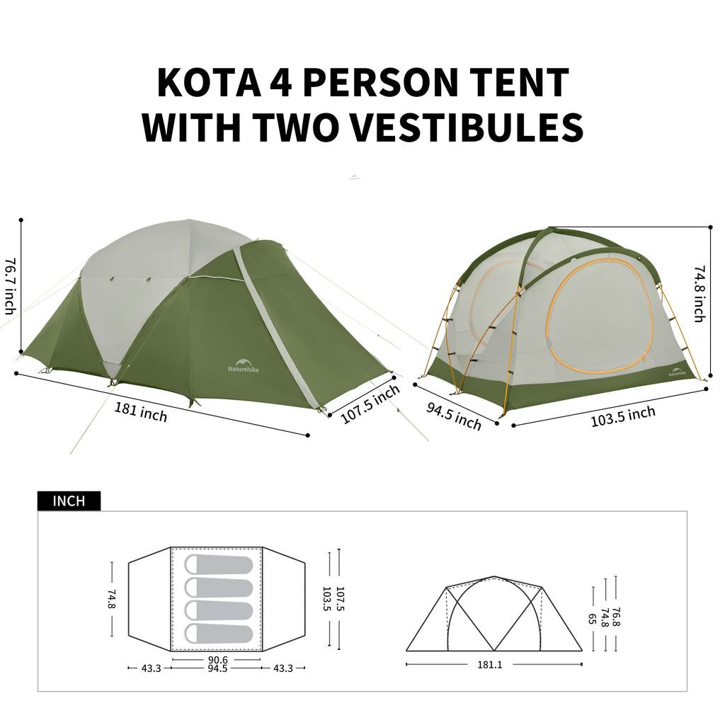 KOTA™ 4-Person Camping Tent