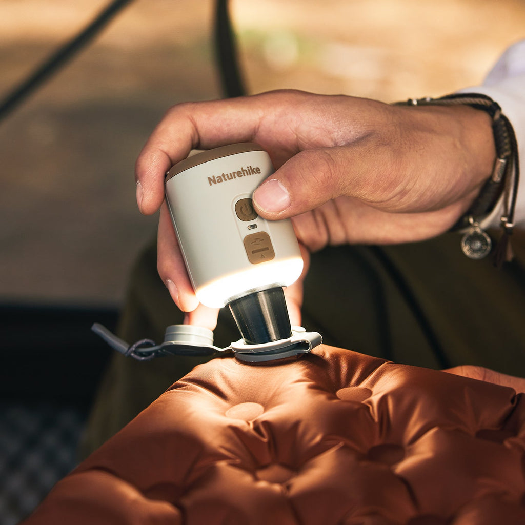 Naturehike Ultralight Mini Air Pump with Camping Light