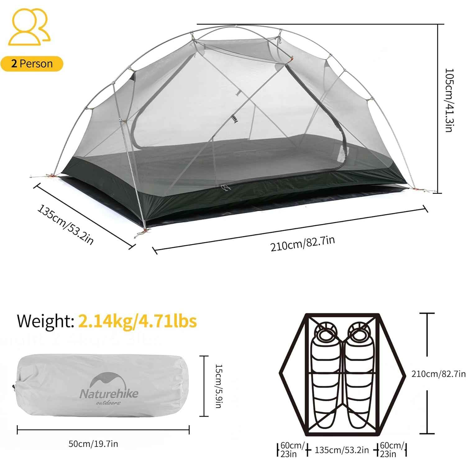 Mongar™ 2-Person Ultralight Backpacking Tent