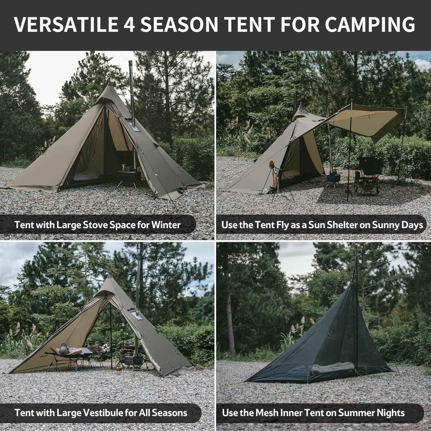 Ranch Fire™ 4-Person Pyramid Hot Tent