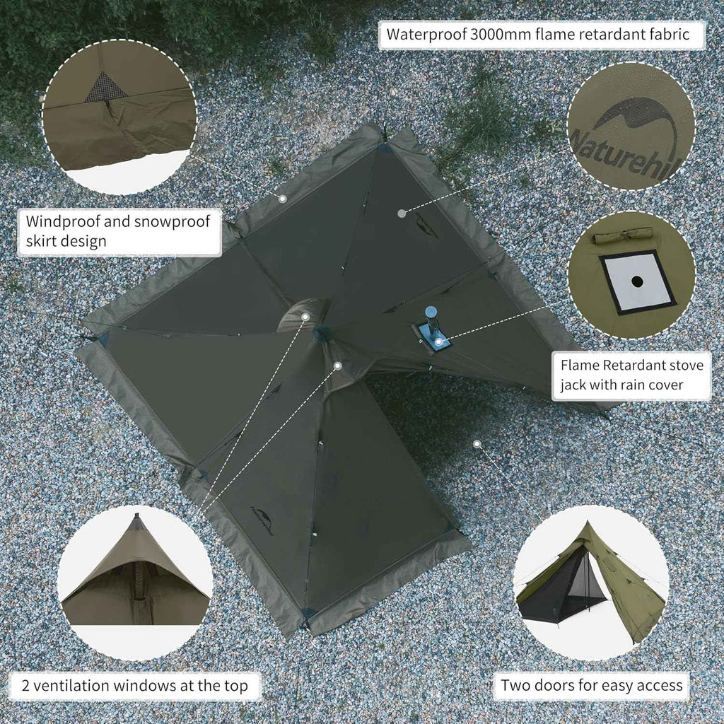 Ranch Fire™ 4-Person Pyramid Hot Tent