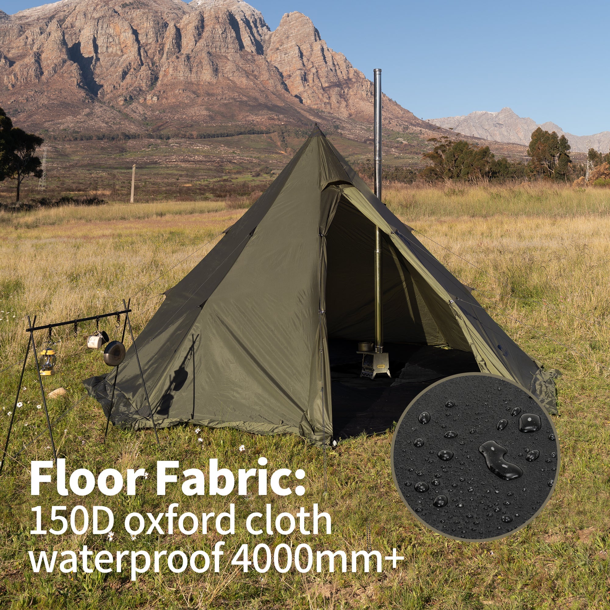 Ranch Fire™ 6-Person Octagonal Hot Tent