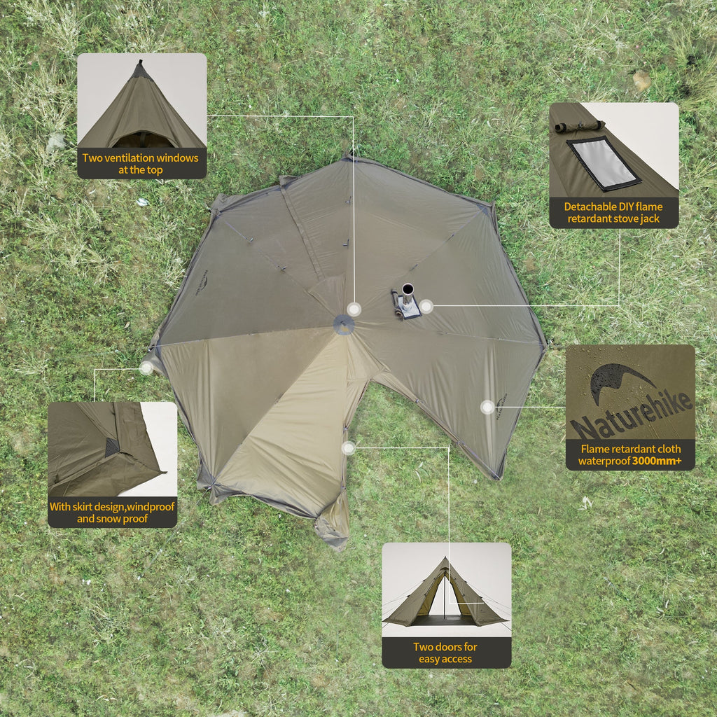 Ranch Fire™ 6-Person Octagonal Hot Tent