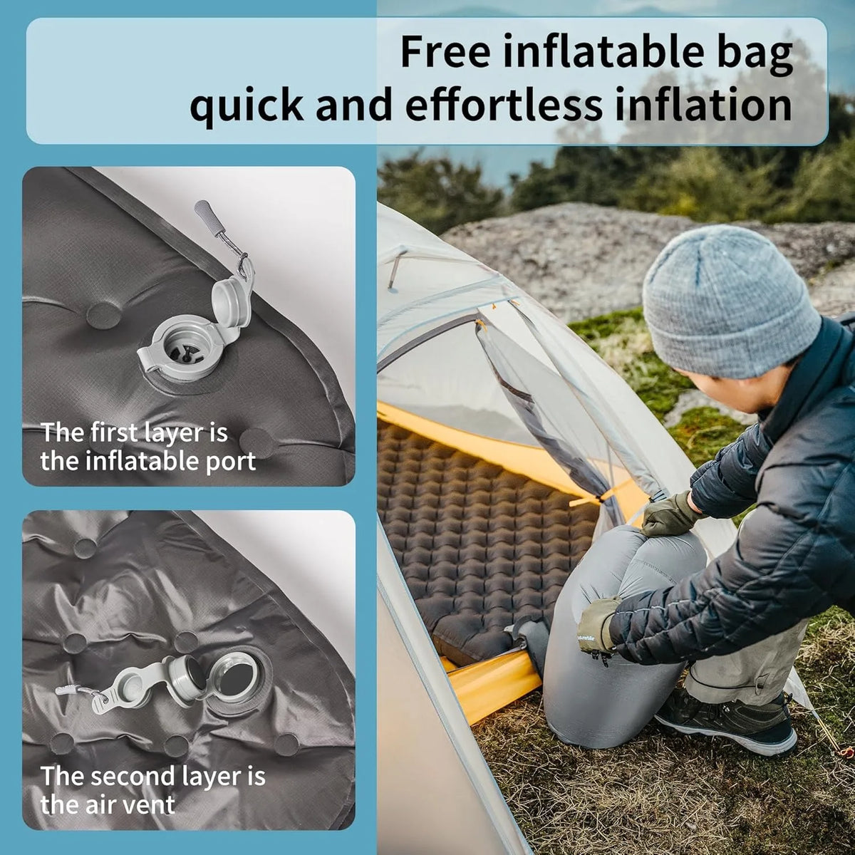 Naturehike R6.5 Air Mattress Ultralight Camping Sleeping Pad