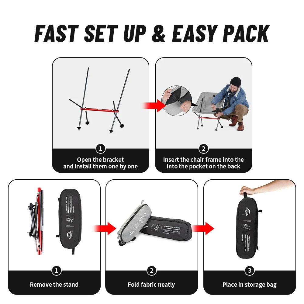 Naturehike Ultralight Folding Camping Chair YL05 YL06