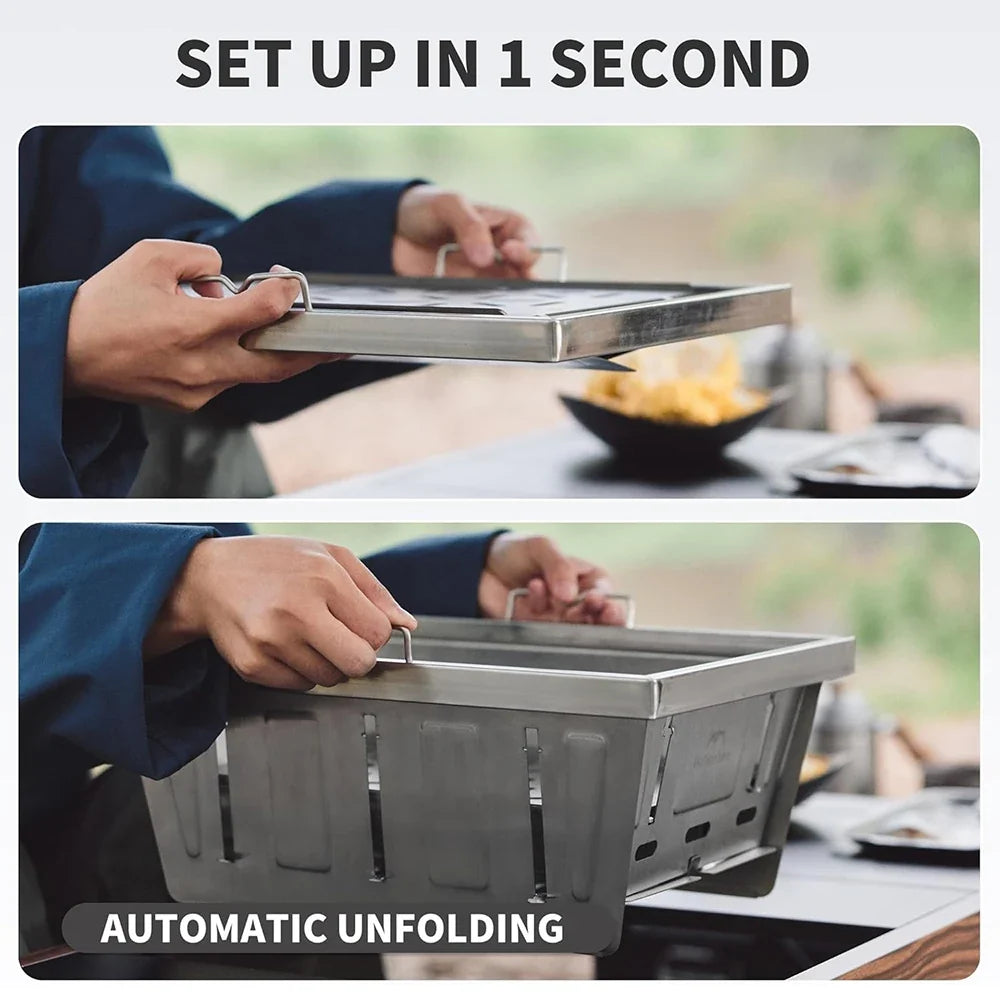 Naturehike Camping Charcoal Grill for IGT Table Portable Folding Barbecue