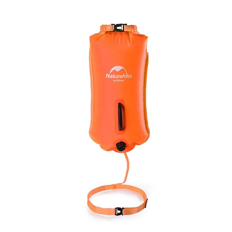Naturehike 28L Inflatable Swimming Buoy & Waterproof Dry Bag – Dual Airbag, Adjustable Belt