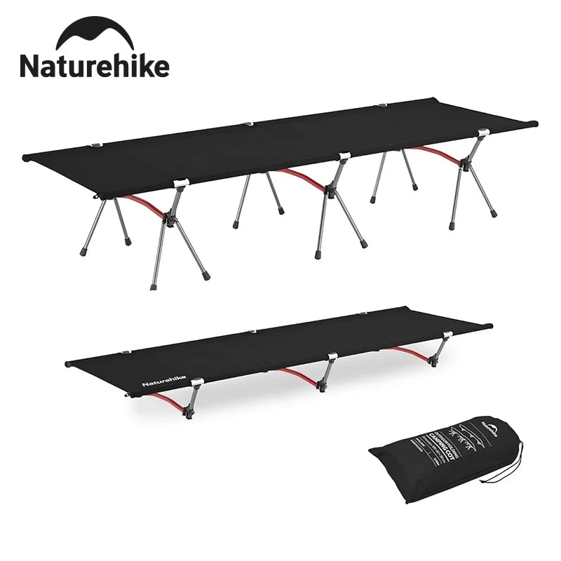 Naturehike Folding Camping Cot Height Adjustable Ultralight Backpacking Cot Portable Outdoor Travel Camping Bed Tent Bed