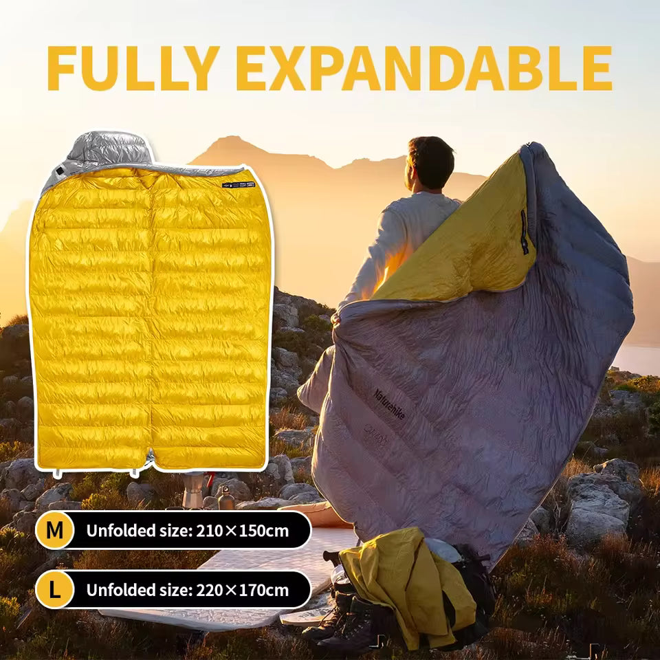 Naturehike Cicada Wing CW700 Down Envelope Sleeping Bag - With Hood (2026)