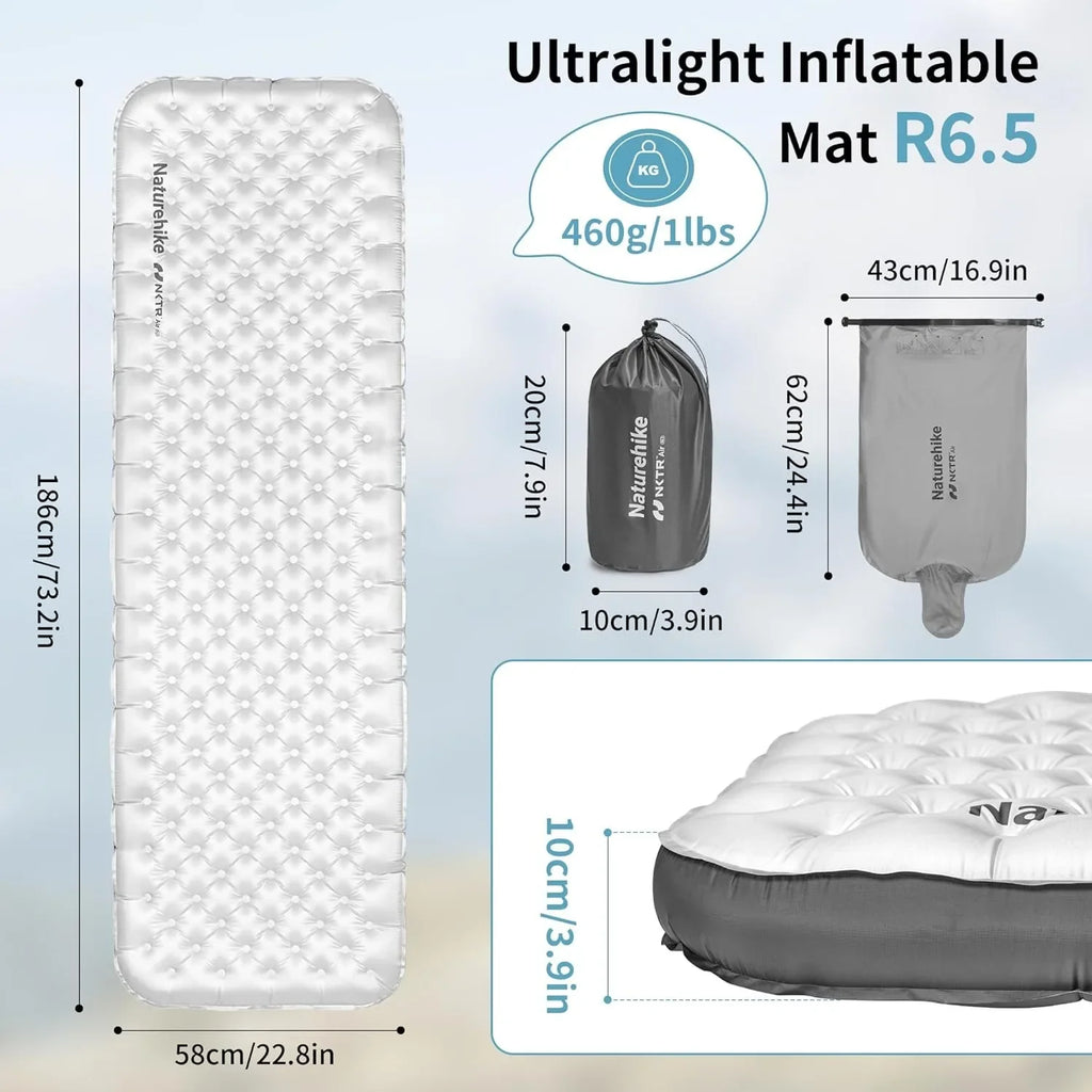 Naturehike R6.5 Air Mattress Ultralight Camping Sleeping Pad