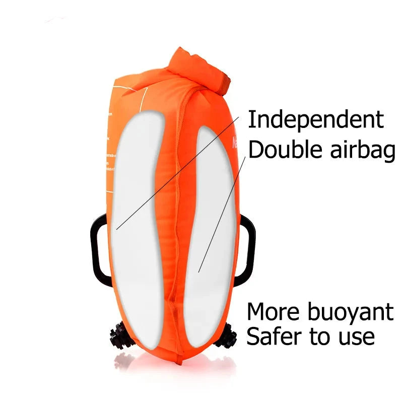 Naturehike 28L Inflatable Swimming Buoy & Waterproof Dry Bag – Dual Airbag, Adjustable Belt
