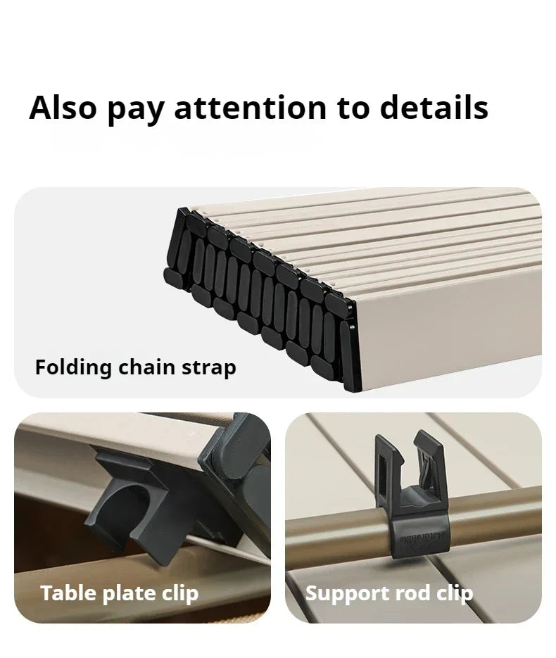 Naturehike Universal Trolley Table Board Portable Lightweight Outdoor Camping Folding Egg Roll Table Style Carbon Steel Picnic Tabletop Heavy Duty