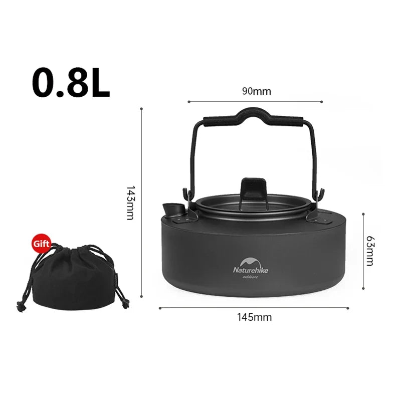 Naturehike Ultra Lightweight 0.8L Titanium Camping Kettle