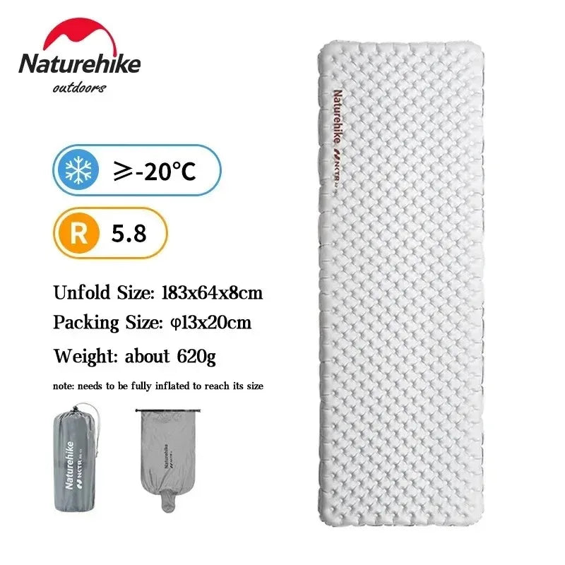 Naturehike Ultralight Inflatable Sleeping Pad R Value 5.8