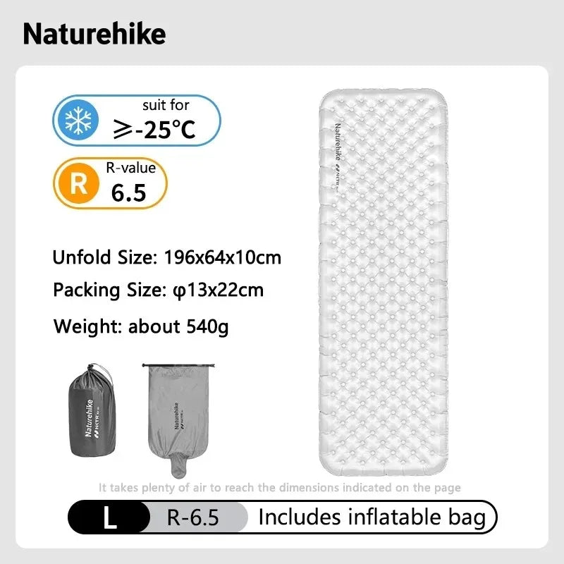 Naturehike R6.5 Air Mattress Ultralight Camping Sleeping Pad