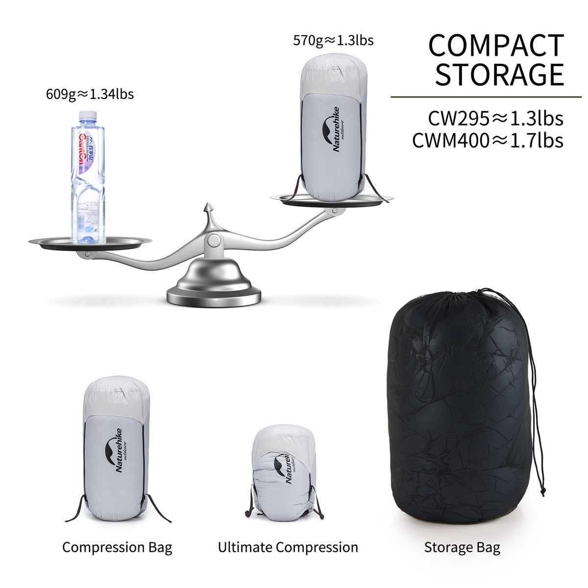 CW™295 Down Ultralight Sleeping Bag 54°F / 12°C