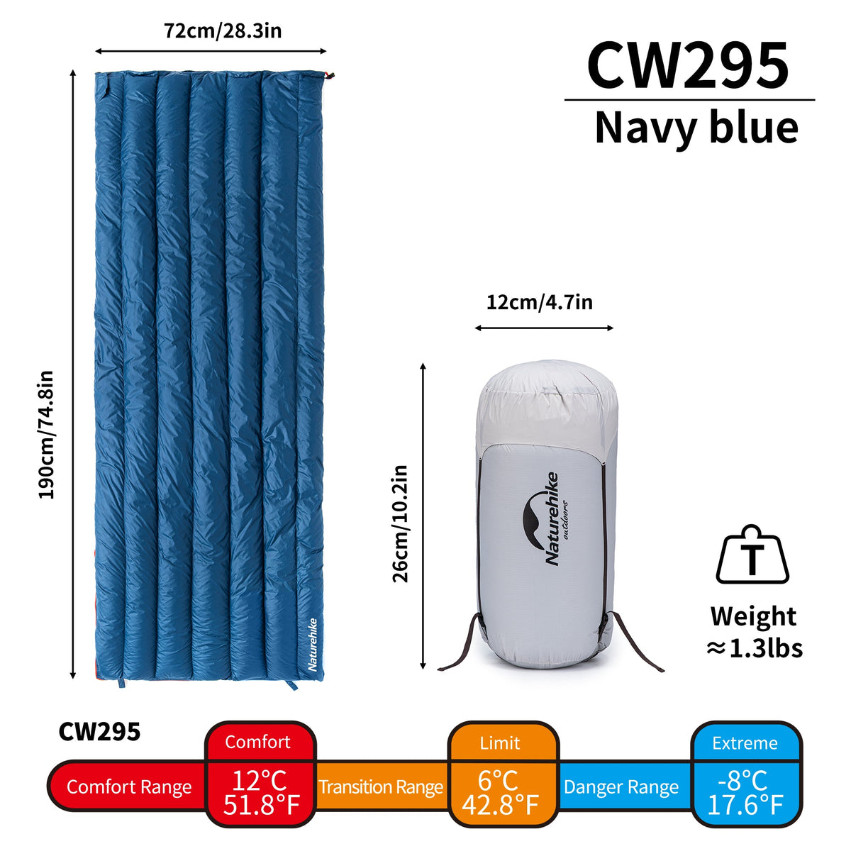 CW™295 Down Ultralight Sleeping Bag 54°F / 12°C