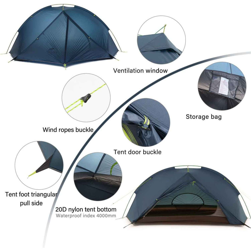 Tagar™ 1-Person Ultralight Backpacking Tent