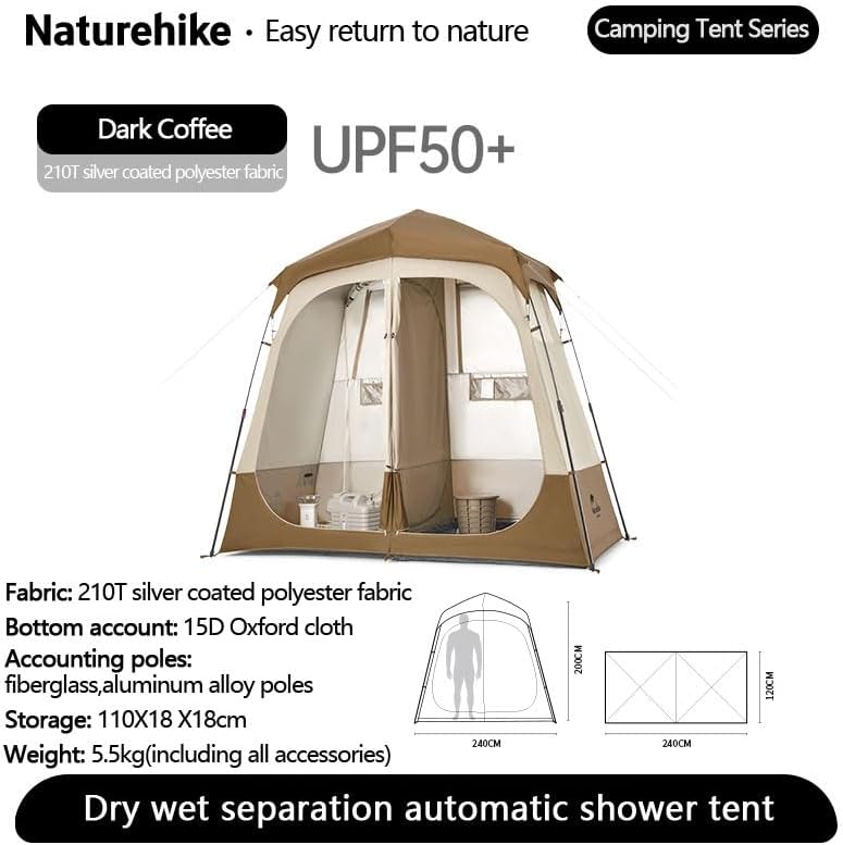 Naturehike Dry & Wet Separation Automatic Shower Tent