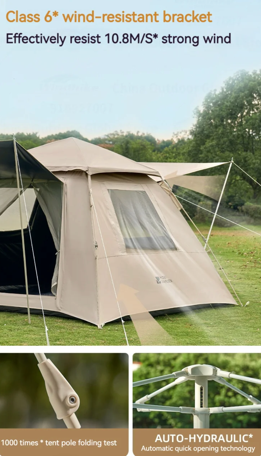 Mobi Garden Instant Set-Up Tent Vinyl Coated