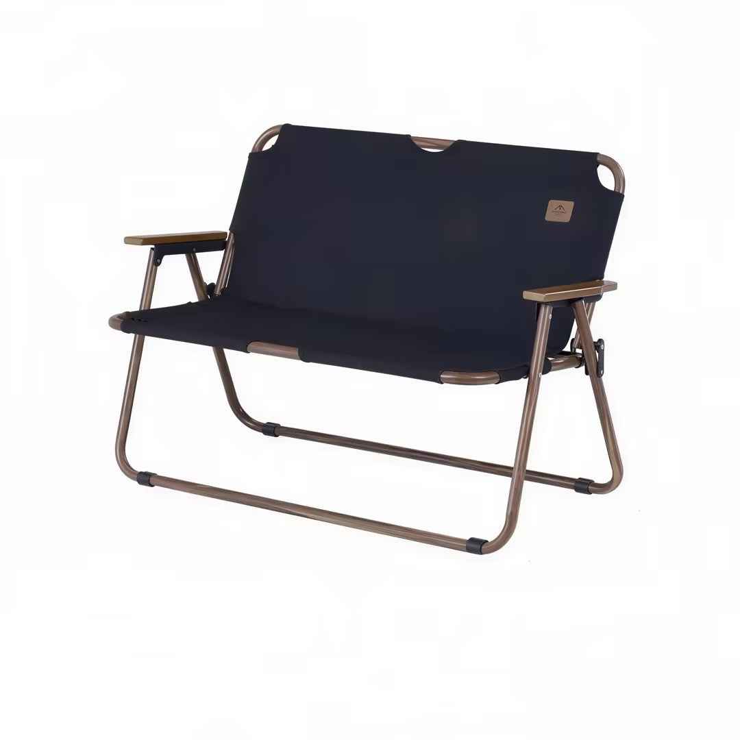 Wood Grain Double Camping Chair