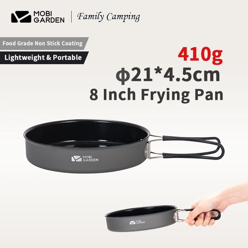 MOBI GARDEN 8-Inch Non-Stick Camping Frying Pan