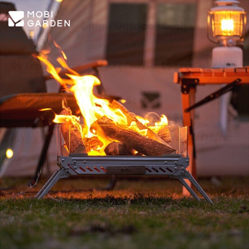 MOBI GARDEN Liaoyan Glass-Sided Fire Pit